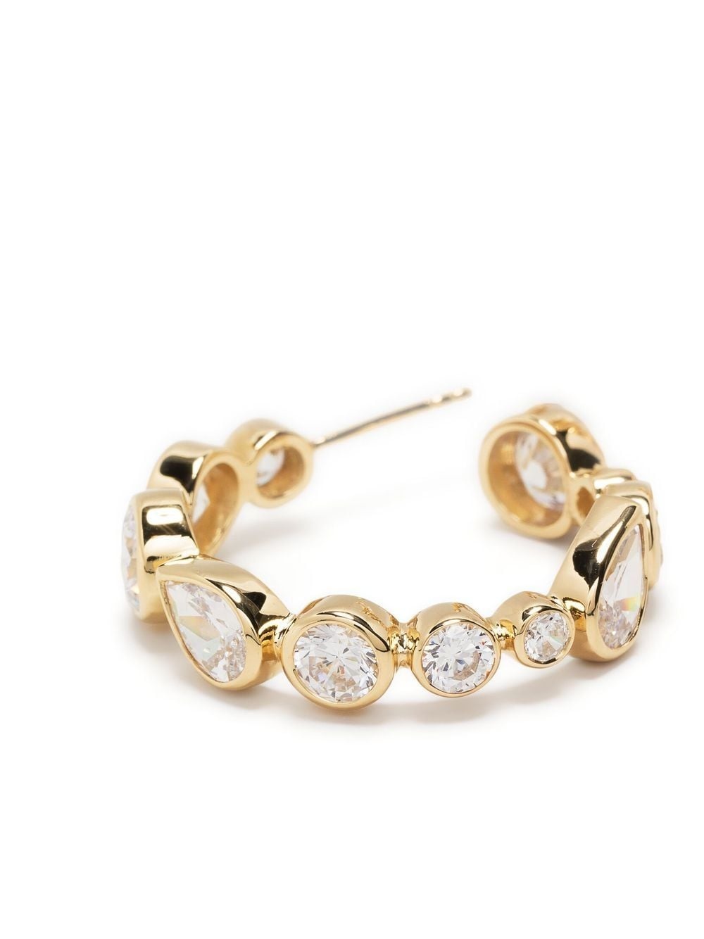 crystal-embellished hoop earrings - 3