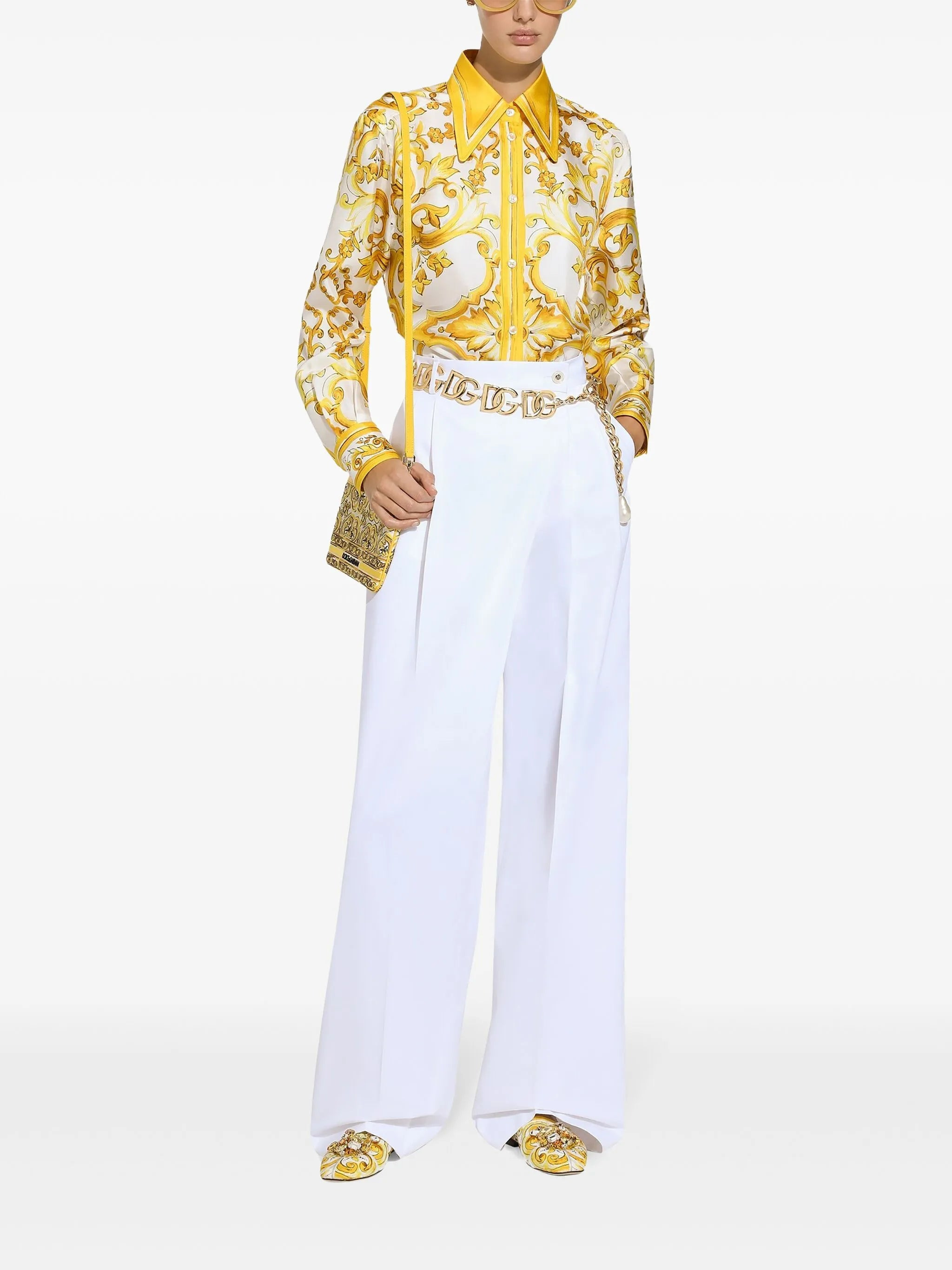 high-waist flared trousers - 3