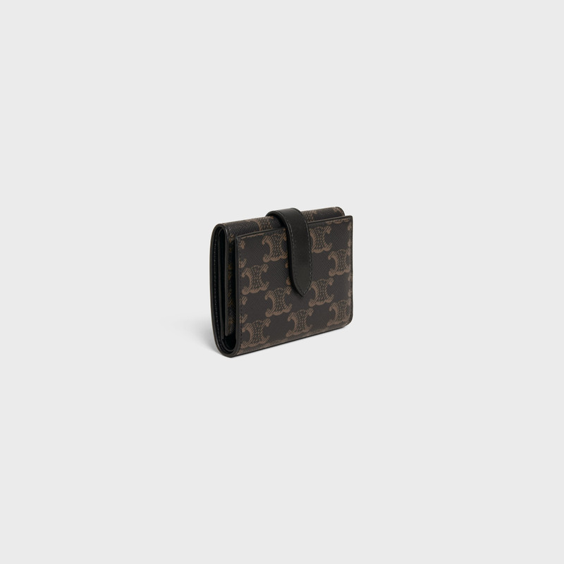 CELINE Fine Strap Wallet in Triomphe Canvas and Lambskin outlook