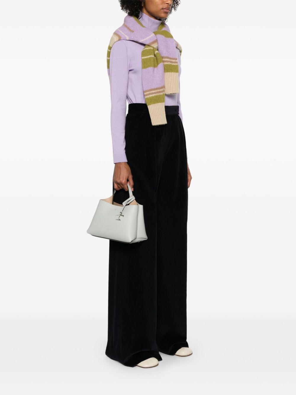 micro leather tote bag - 2
