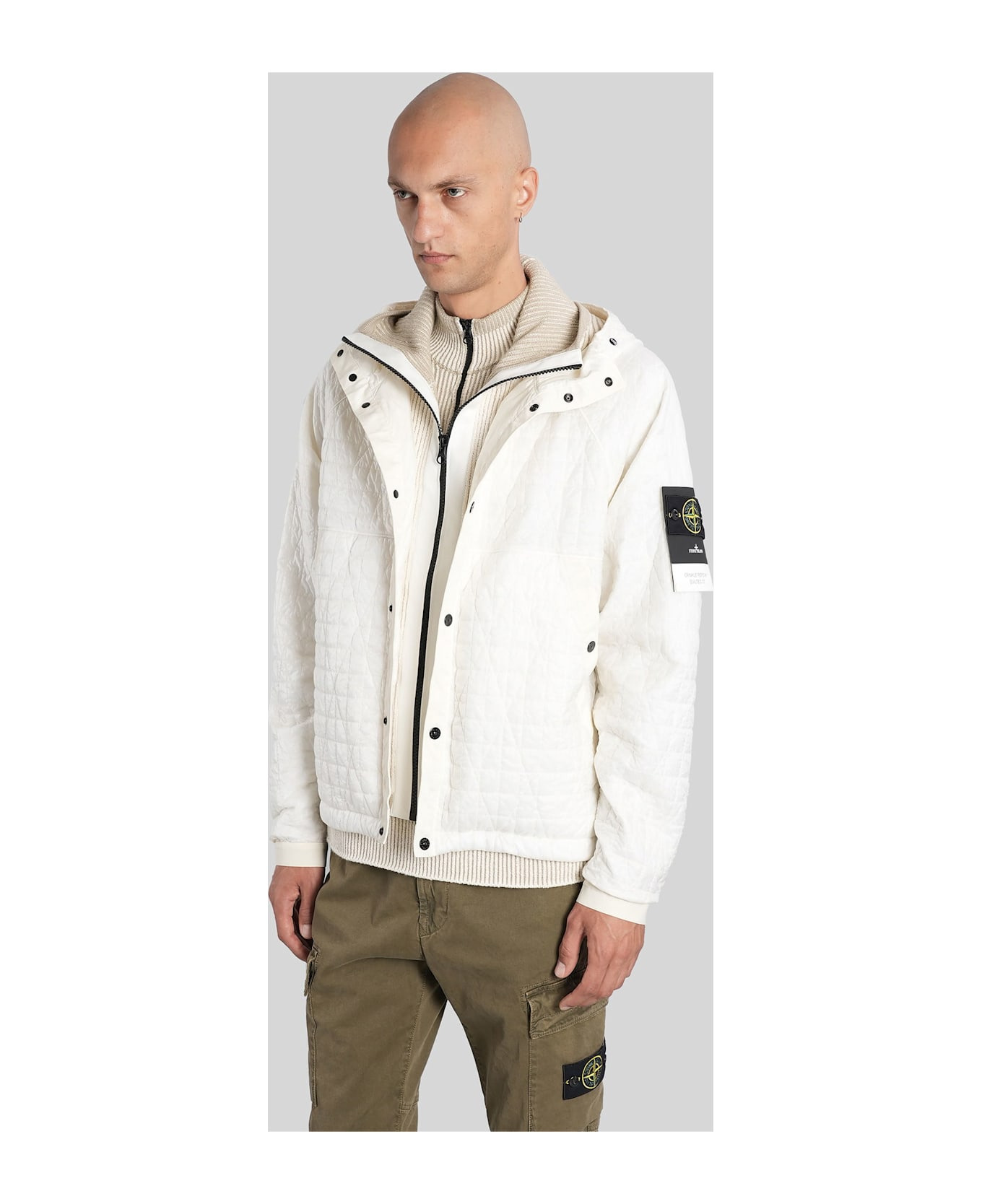 Casual Jacket In Beige Polyamide - 4