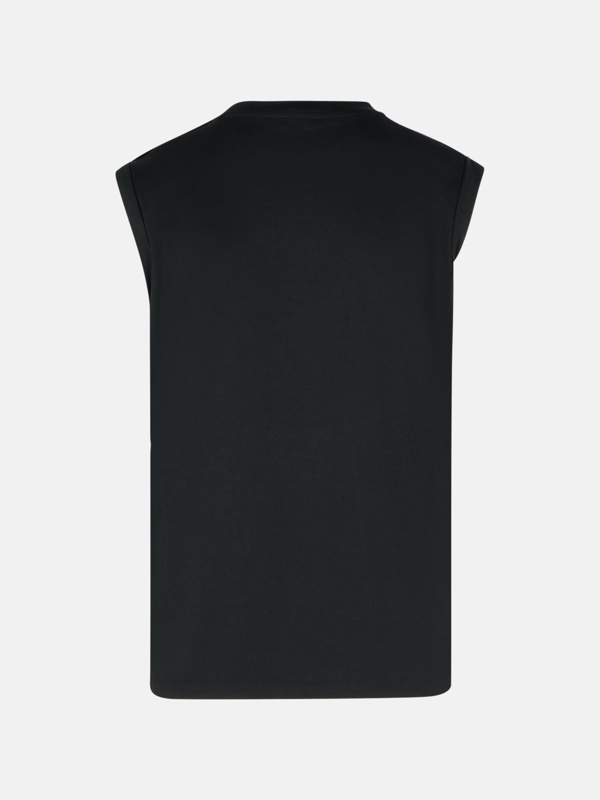 BLACK COTTON TANK TOP - 3