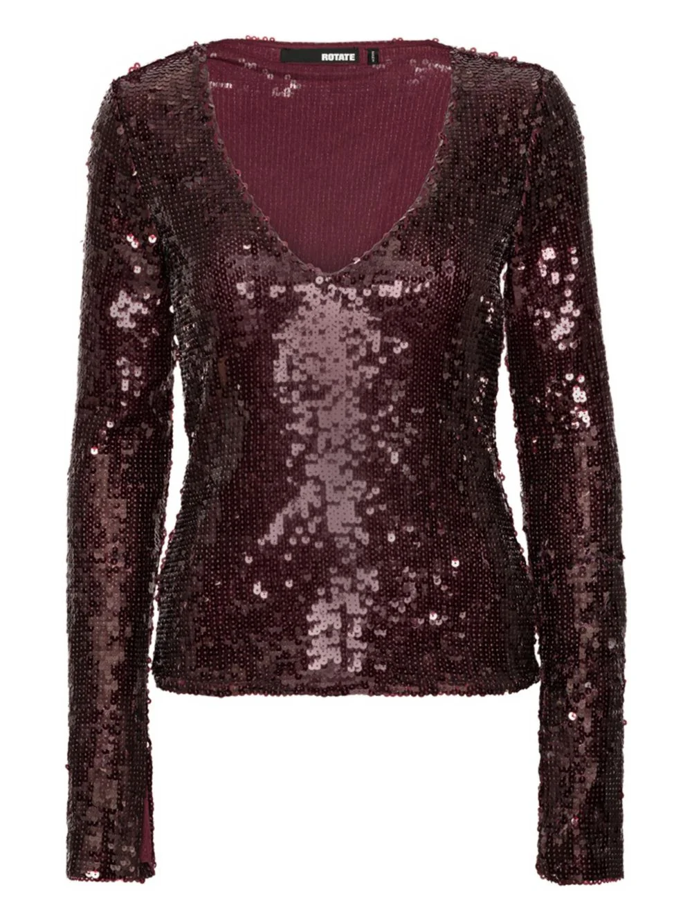 sequin-embellishment V-neck top - 1