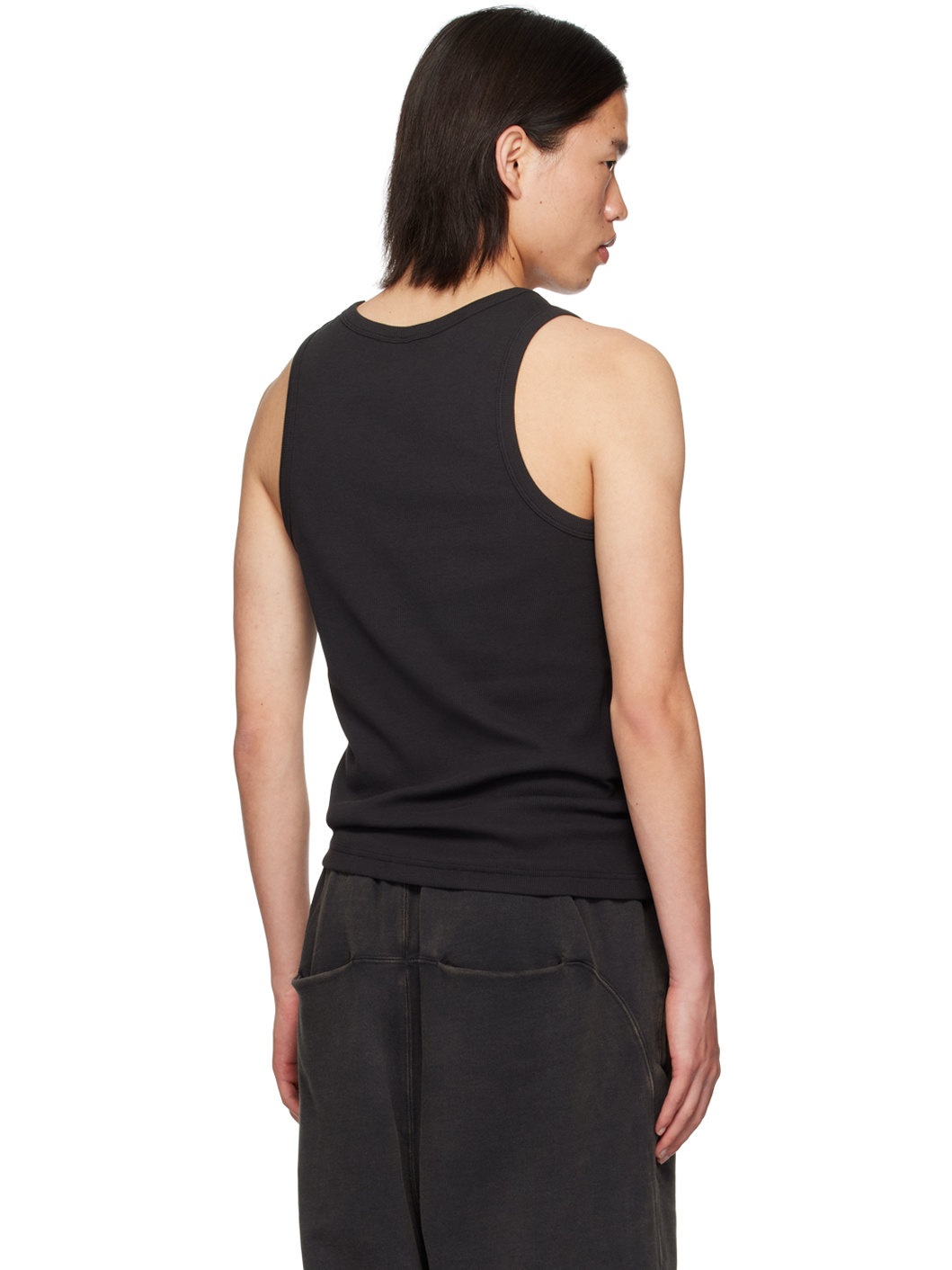 Black Rib Tank Top - 3