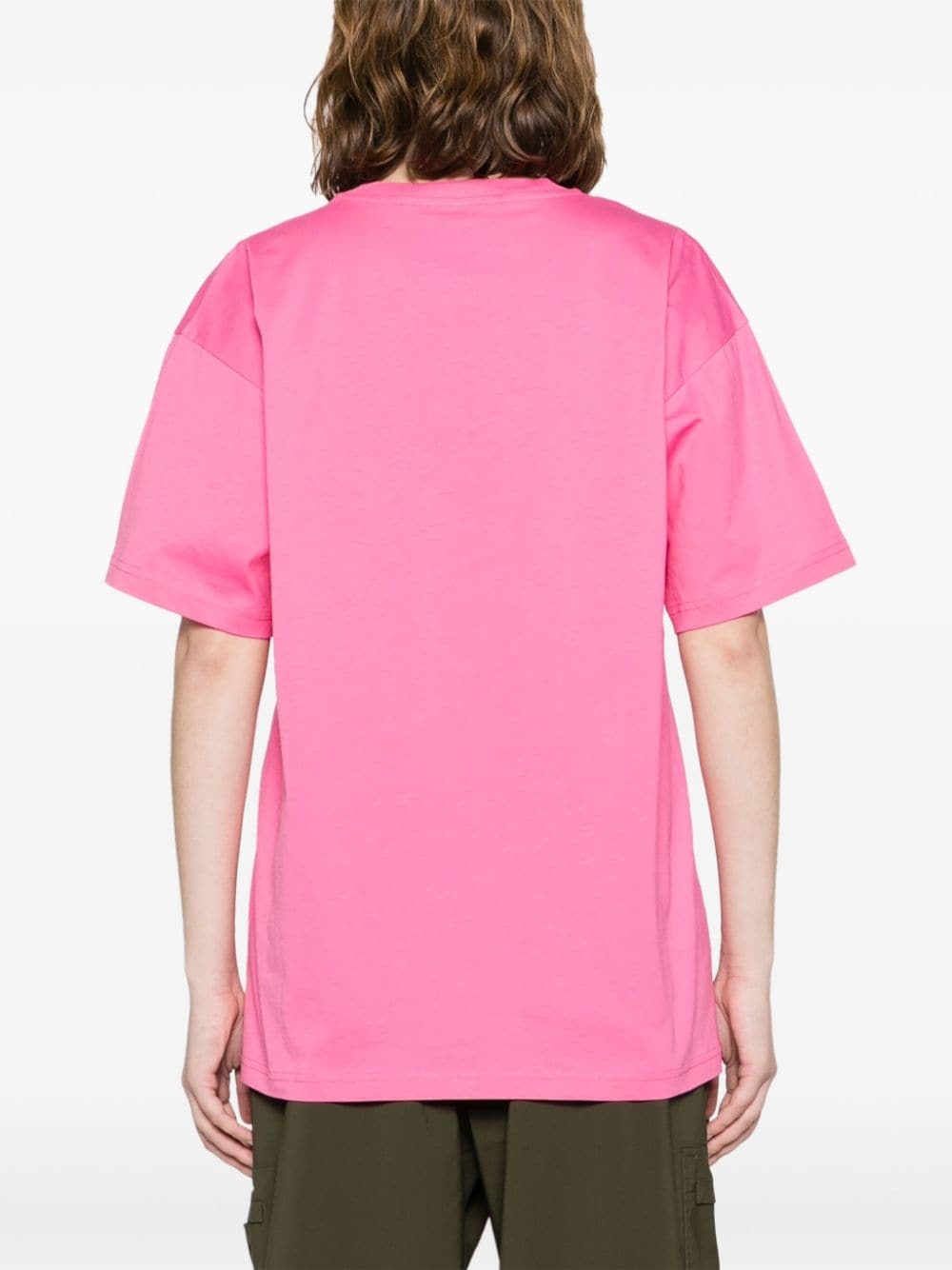 logo-embroidered cotton T-shirt - 4