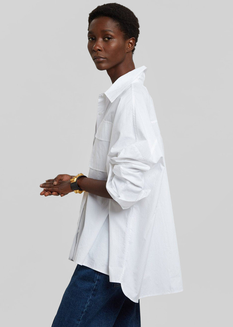 Elara Oversized Shirt - Optic White 1