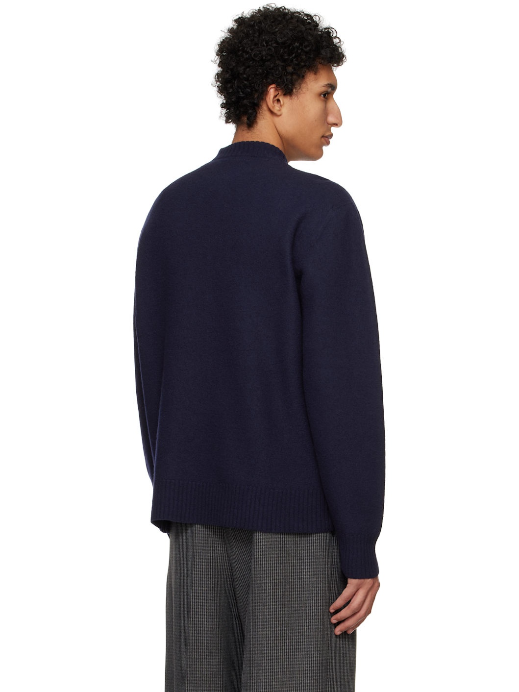 Navy Crew-Neck Sweater - 3
