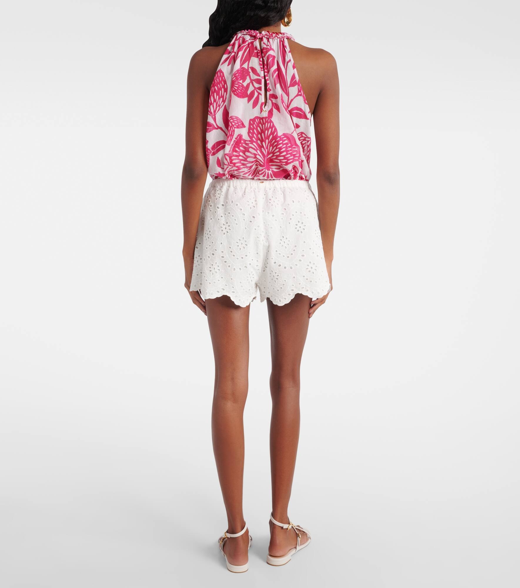 Cruse broderie anglaise cotton shorts - 3
