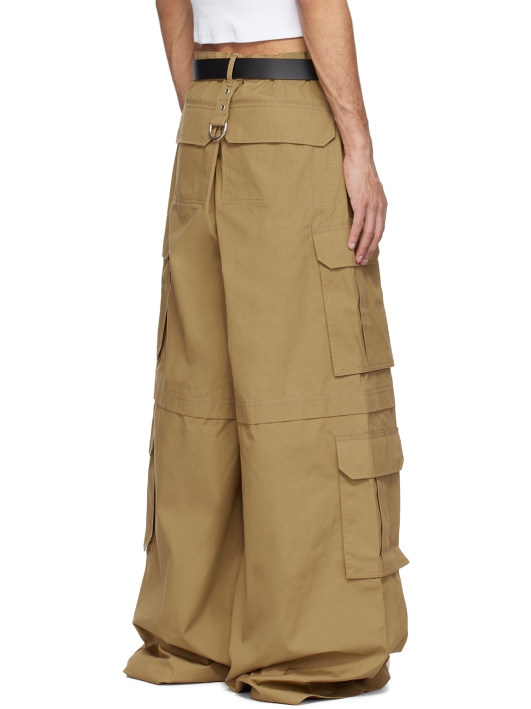 Beige Multipocket Cargo Pants - 3