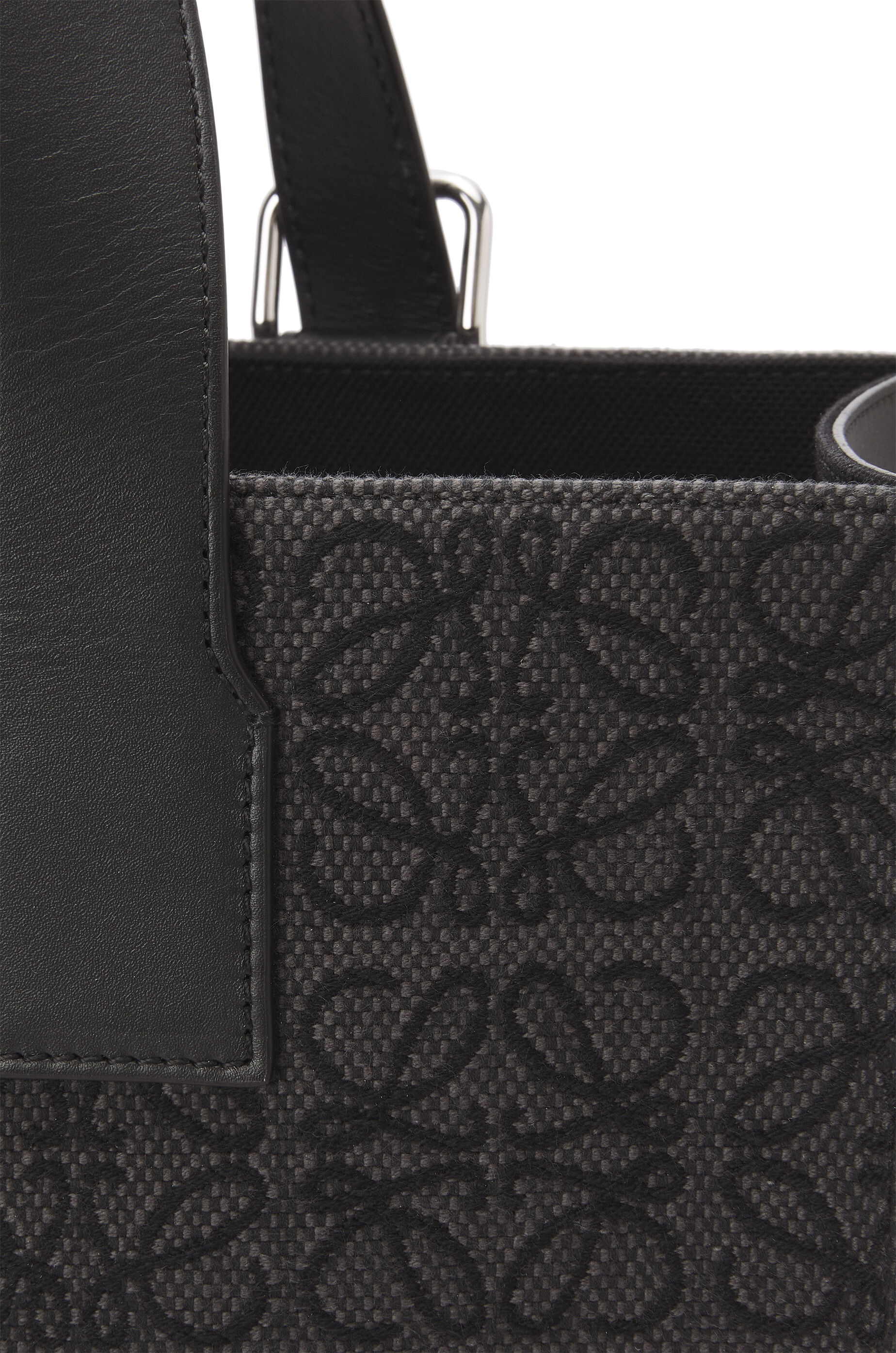 Buckle Tote in Anagram jacquard and calfskin - 5