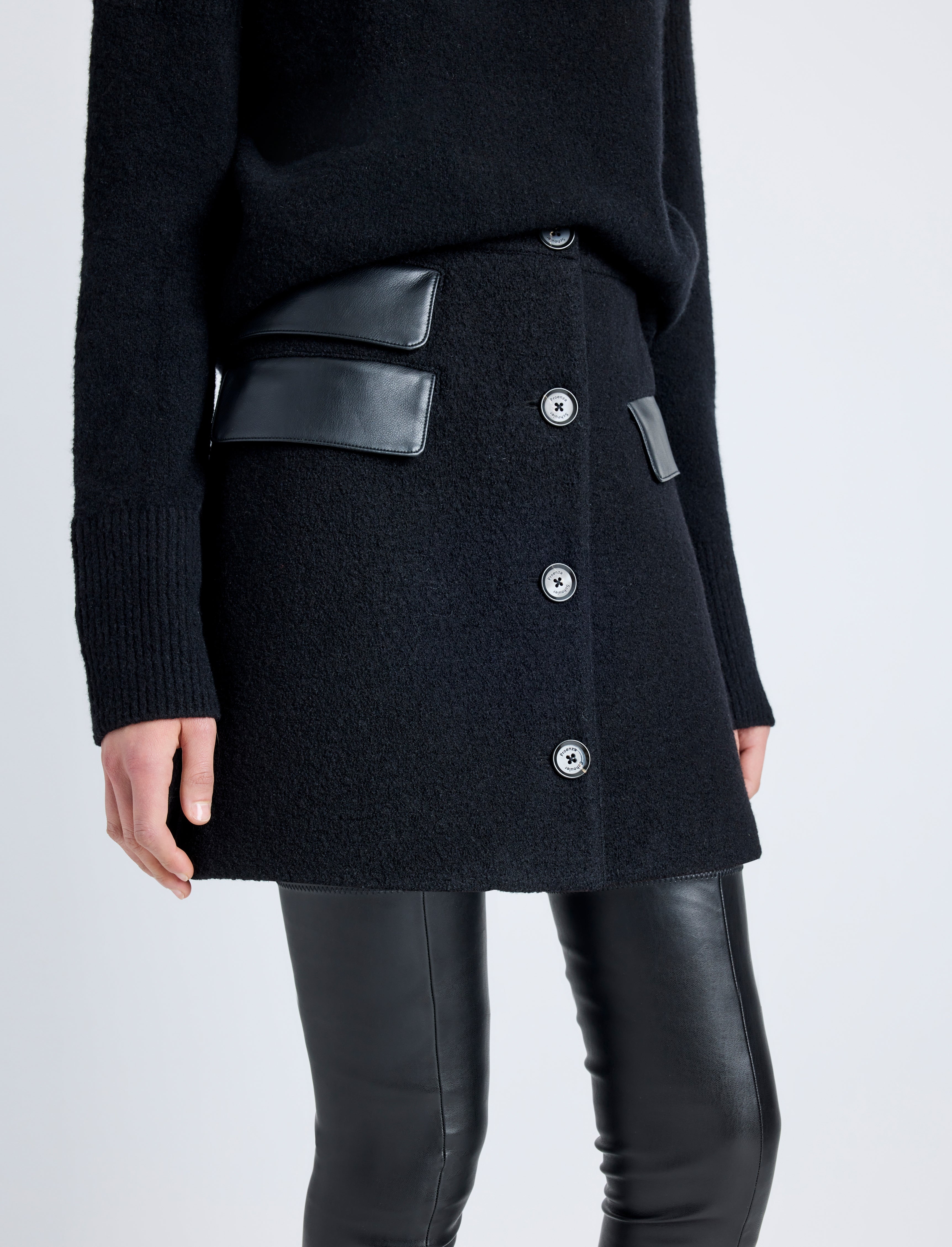 Mei Skirt in Boiled Wool Jersey - 5