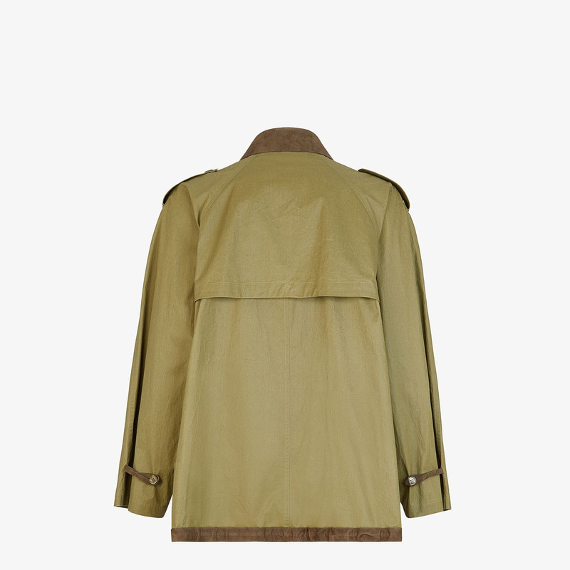 FENDI Green cotton trench coat outlook