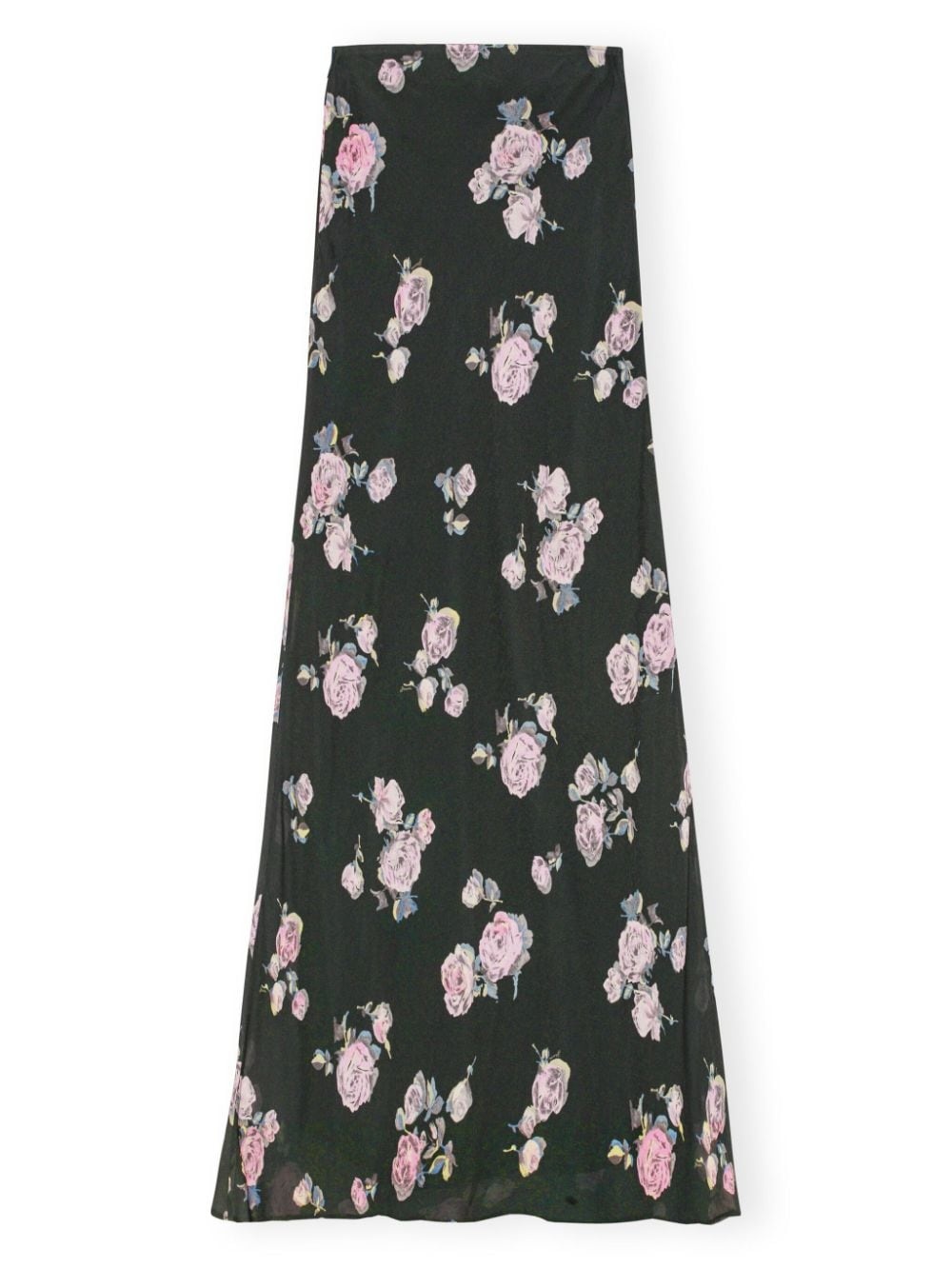 floral-print fluid crepe maxi skirt - 5