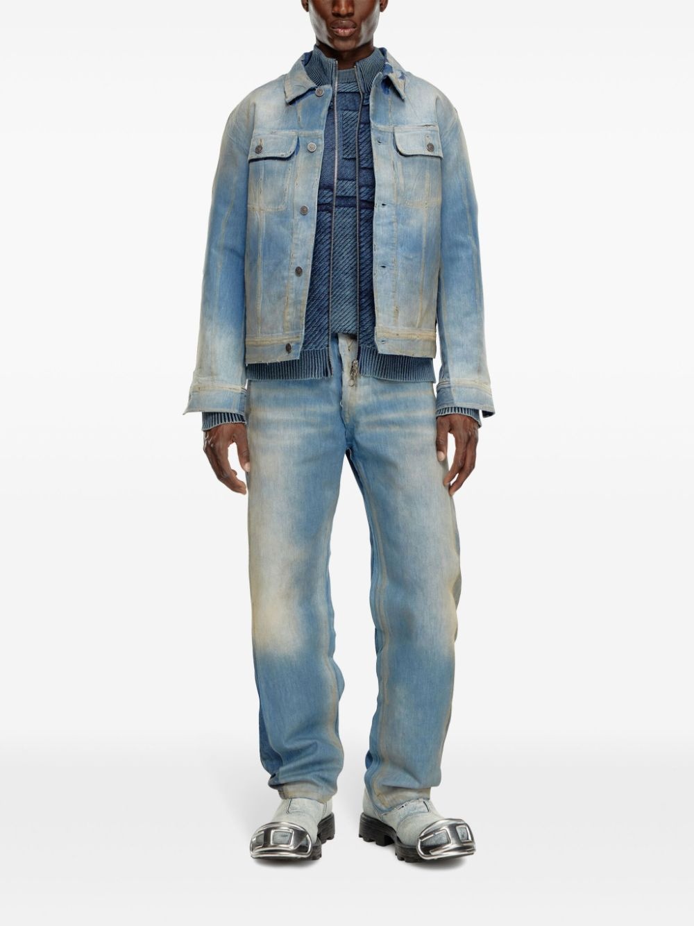 Distressed Denim Jacket - 2