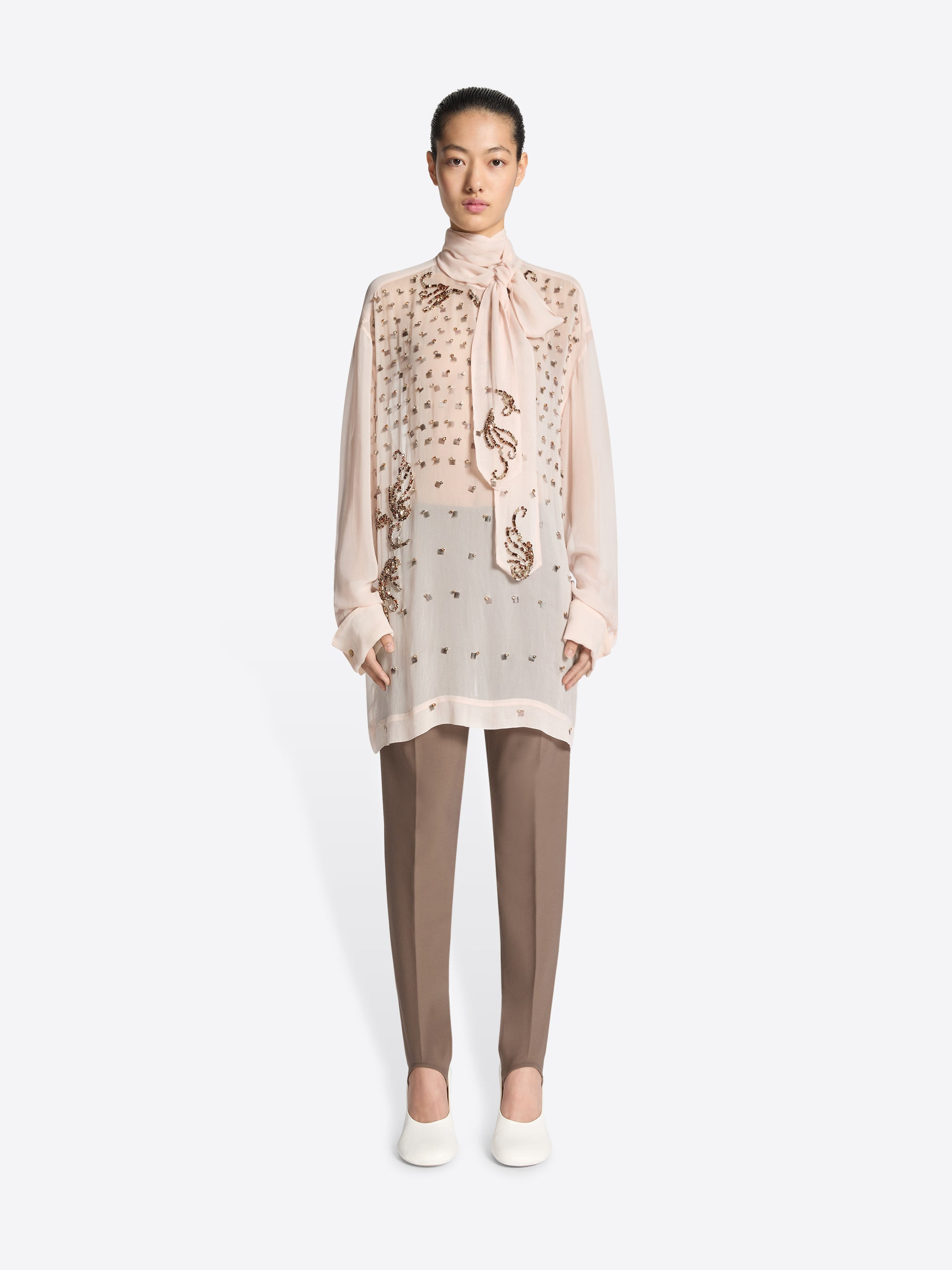 LOOSE FIT EMBELLISHED BLOUSE - 2