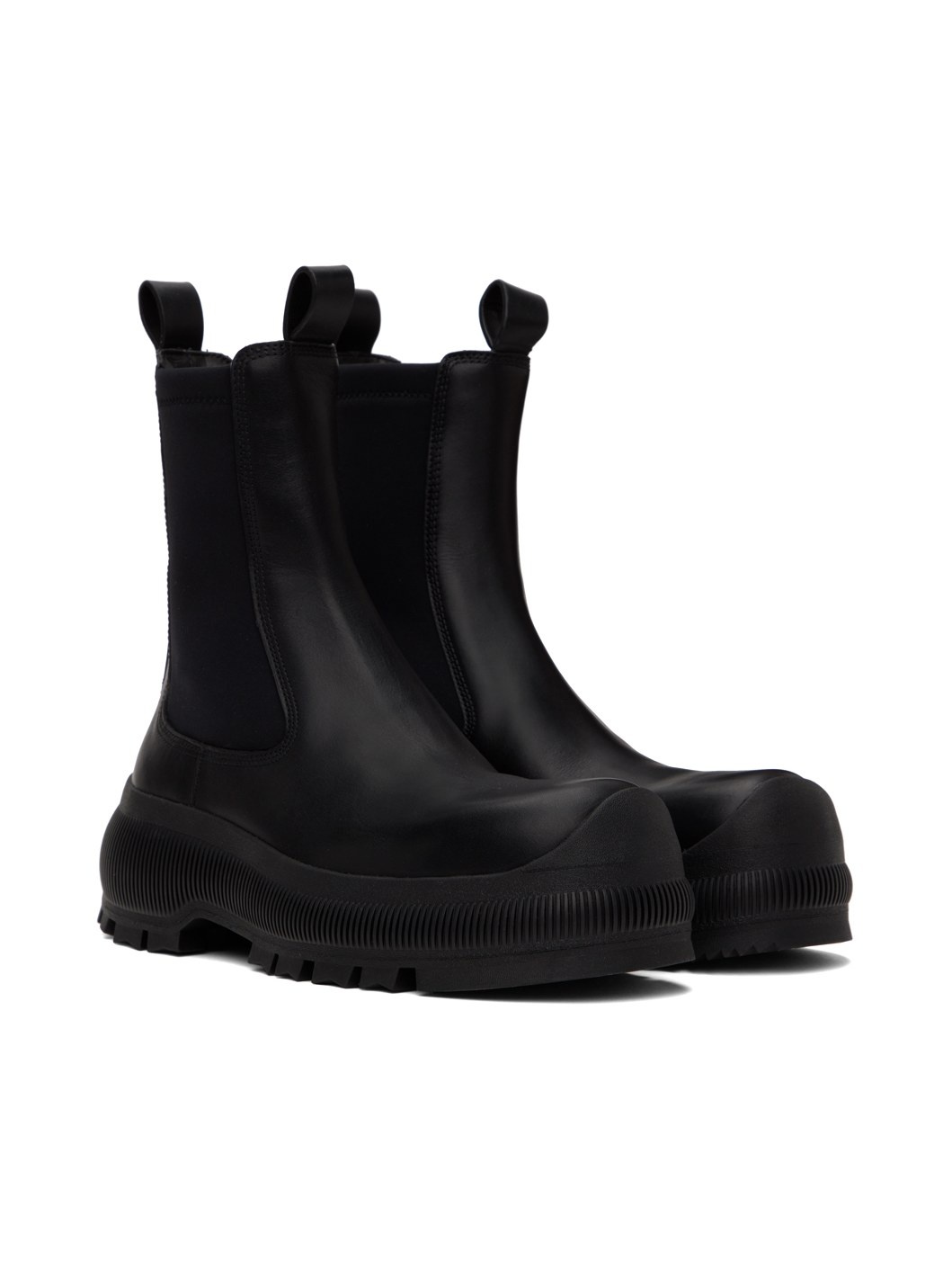 Black Calf Leather Chelsea Boots - 4