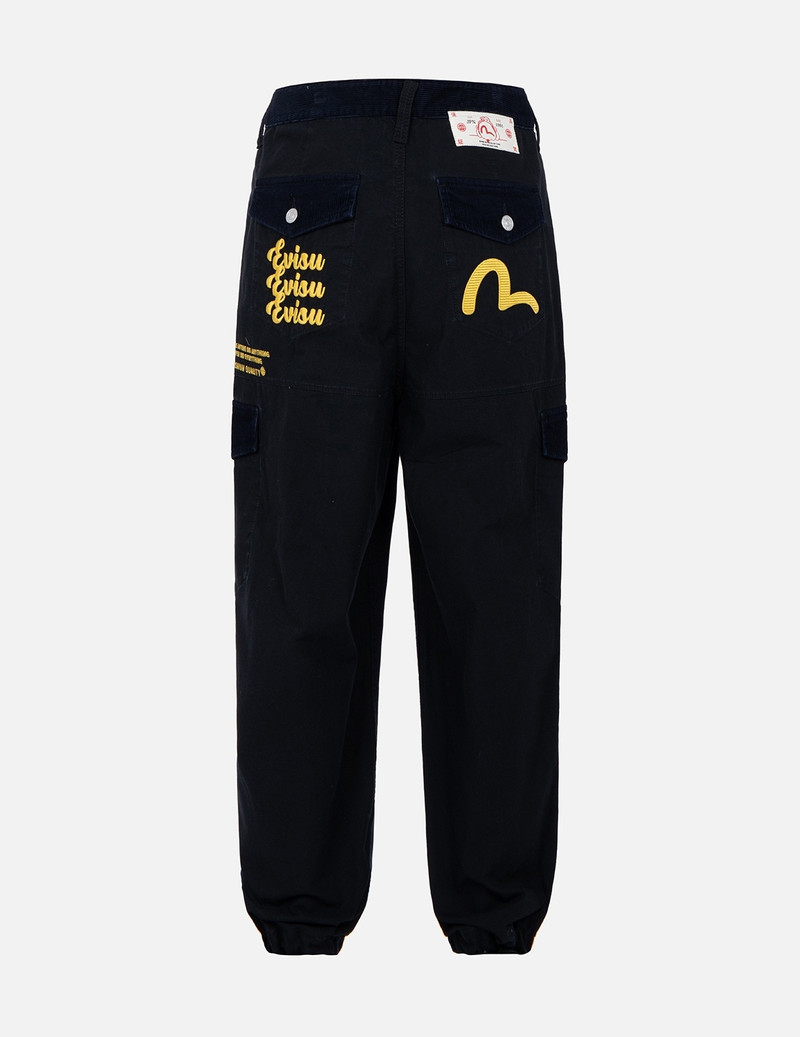 SEAGULL AND LOGO EMBROIDERY CARGO PANTS 3