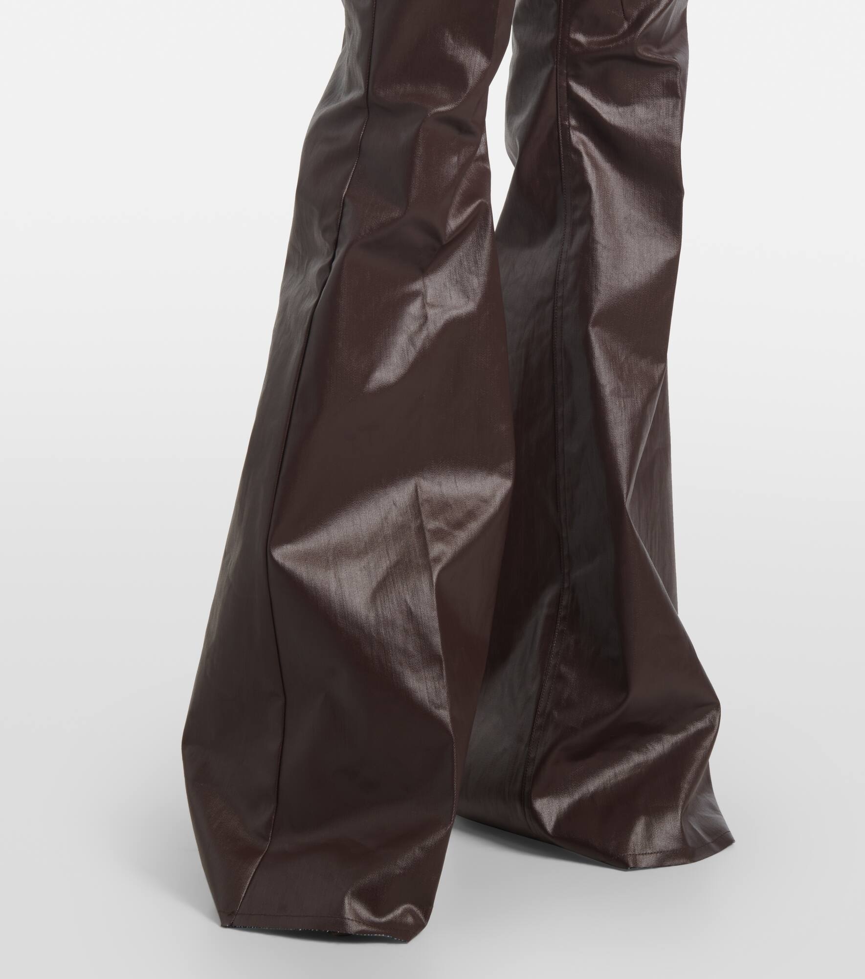 High-rise coated canvas straight pants - 5