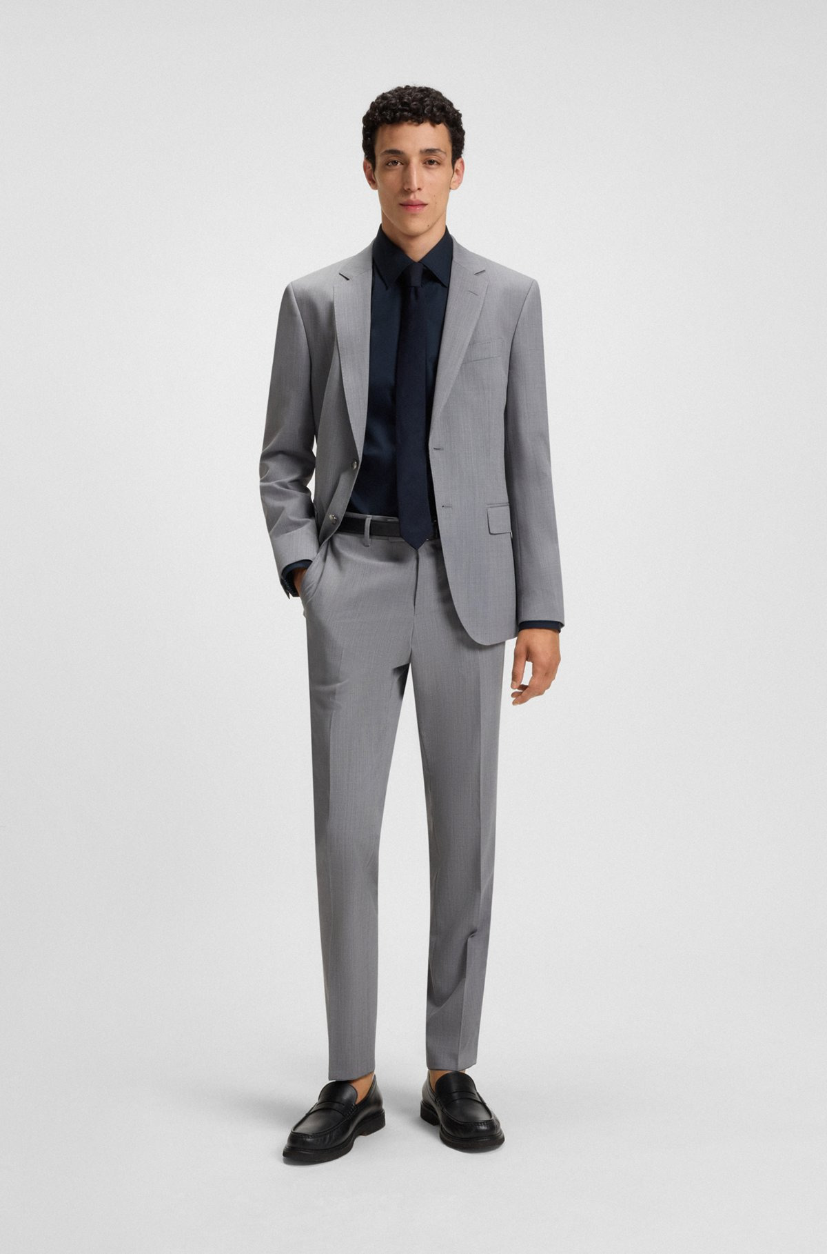 REGULAR-FIT SHIRT IN EASY-IRON STRETCH-COTTON POPLIN - 4