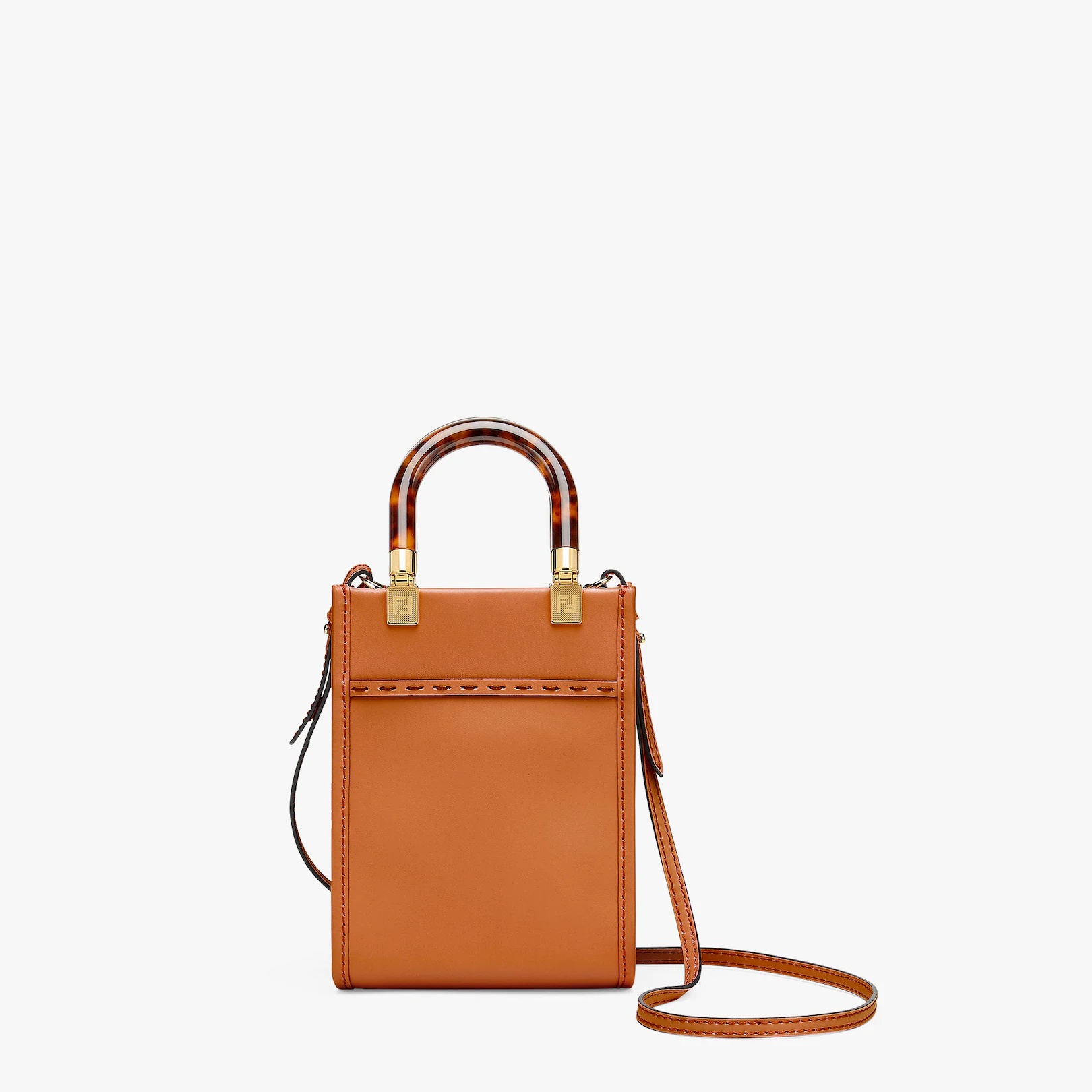 Brown leather mini-bag - 3