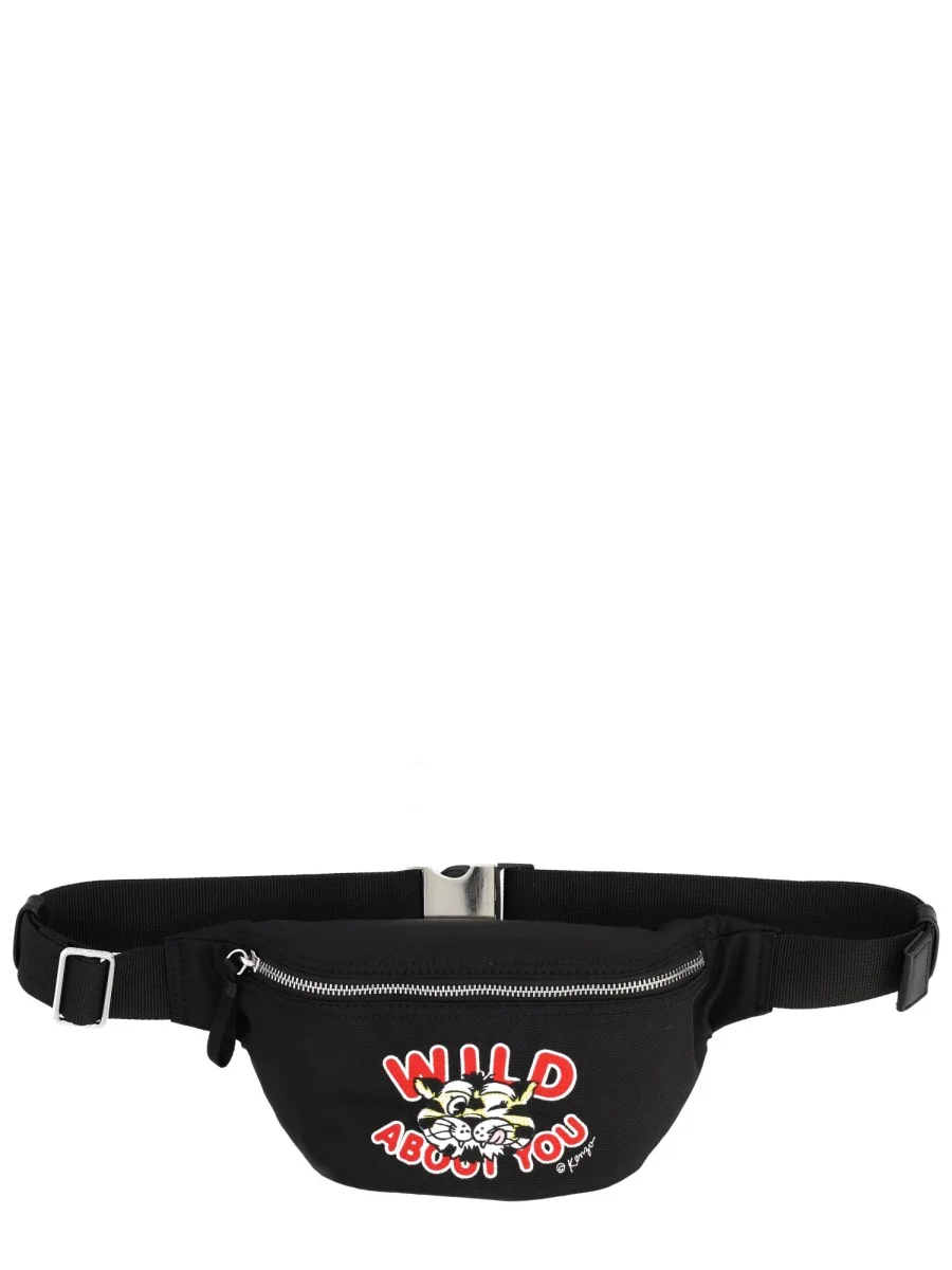 KENZO WILD TIGER POUCH WITH EMBROIDERY - 1
