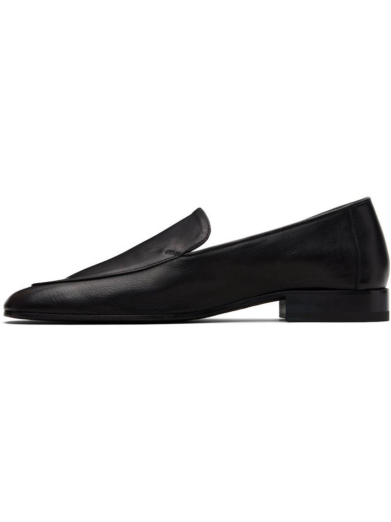 Dries Van Noten Black Leather Loafers outlook