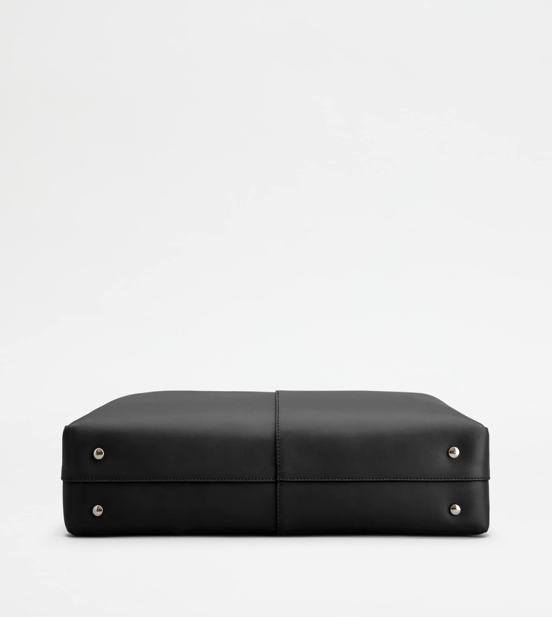 TOD'S DI BAG TOTE BAG IN LEATHER E SHEARLING MEDIUM - BLACK - 4