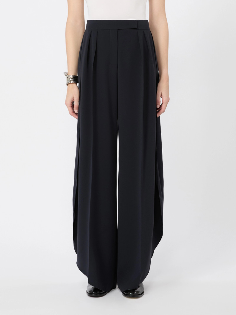 CRUSCA Wide-fit cady trousers - NAVY 3