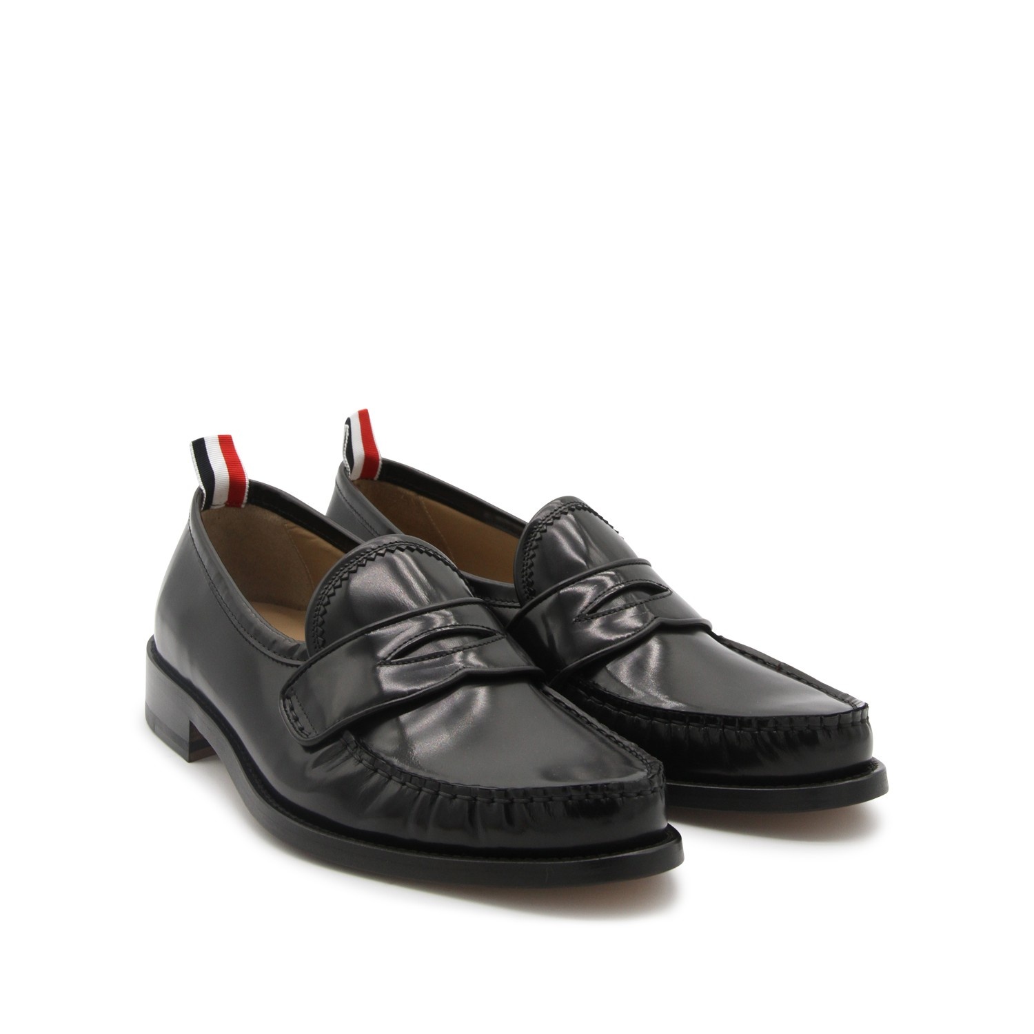 BLACK LEATHER LOAFERS - 2