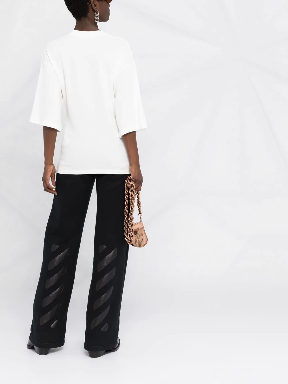 ruched crew-neck T-shirt - 4