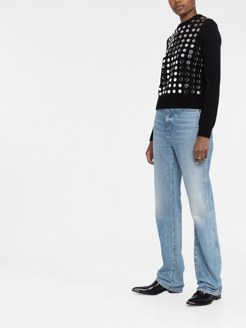 mirror-sequin jumper - 6