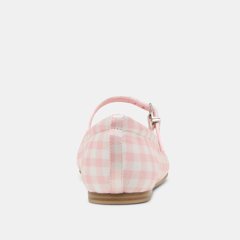 REYES X BYRDIE GOLF BALLET FLATS PINK PLAID GINGHAM 13