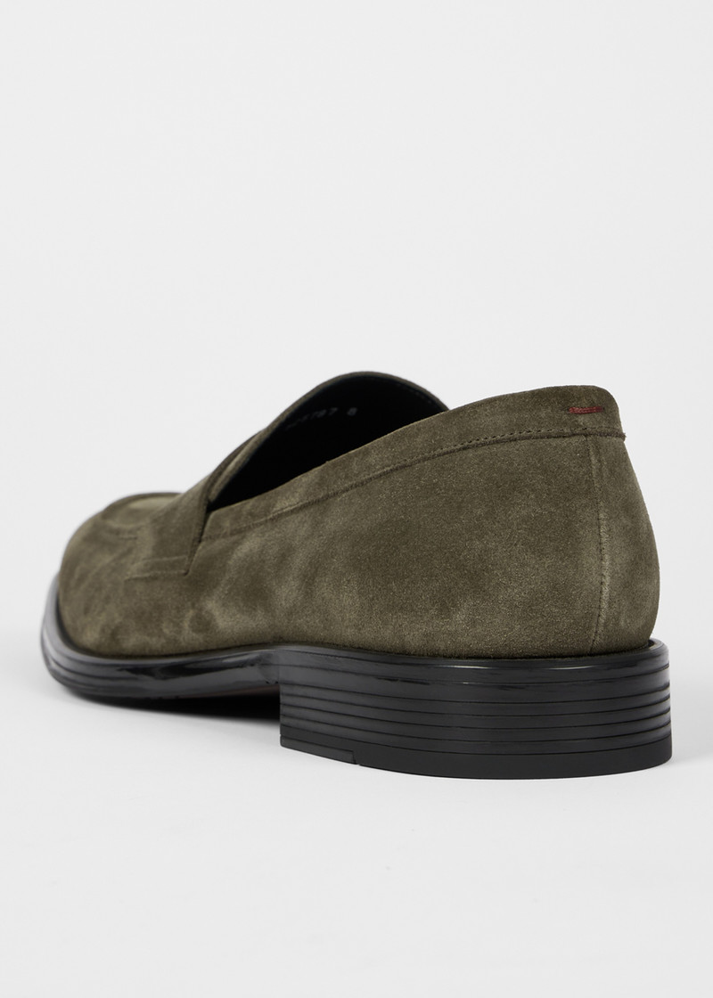 Khaki Suede 'Pierce' Loafers 4