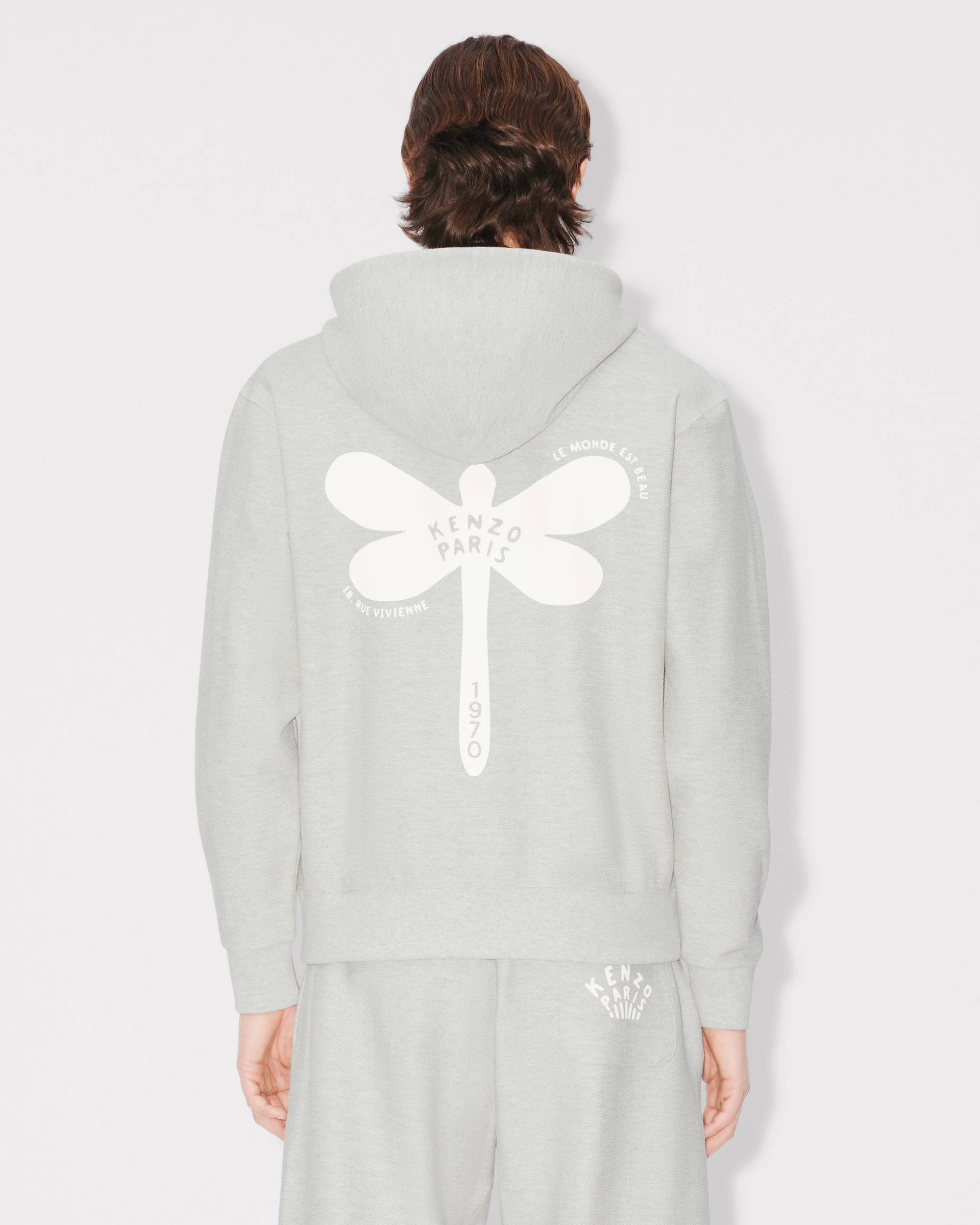 'KENZO Dragonfly' zipped hoodie in cotton - 4