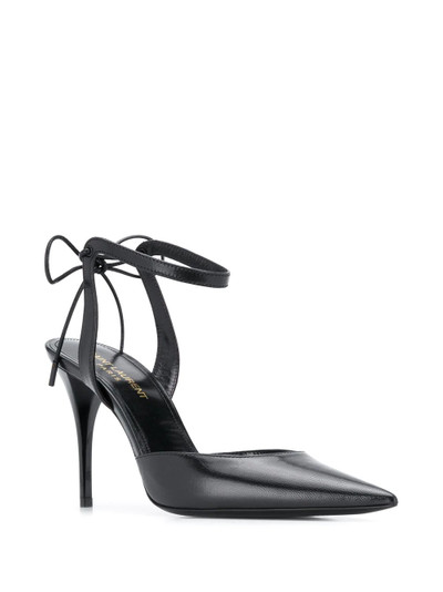 SAINT LAURENT pointed toe ankle strap pumps outlook