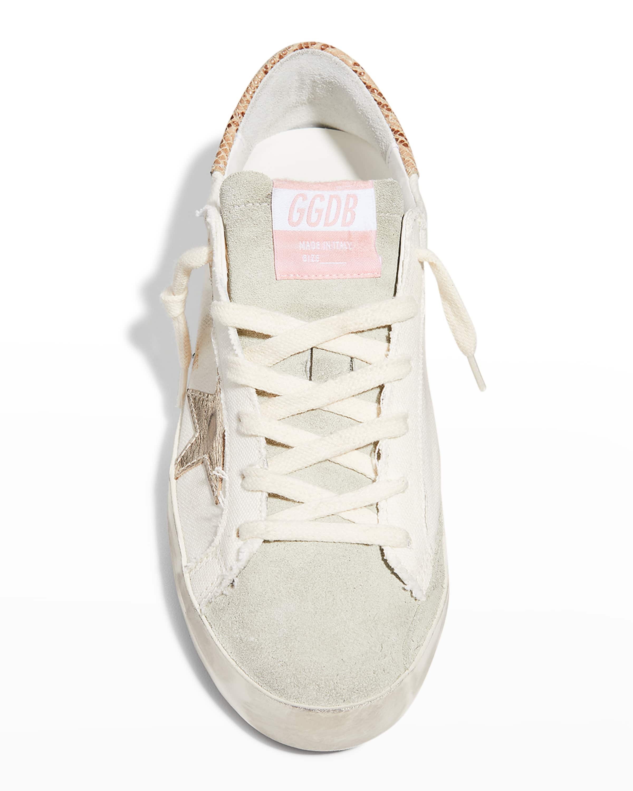 Superstar Canvas Mixed Leather Sneakers - 5