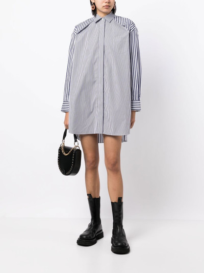 sacai striped-panelled shirt dress outlook
