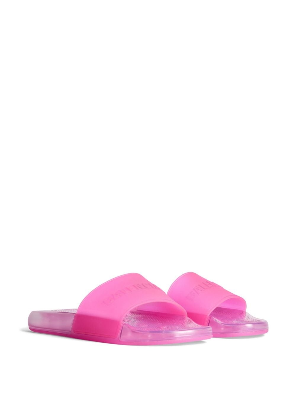 logo-embossed transparent pool slides - 2