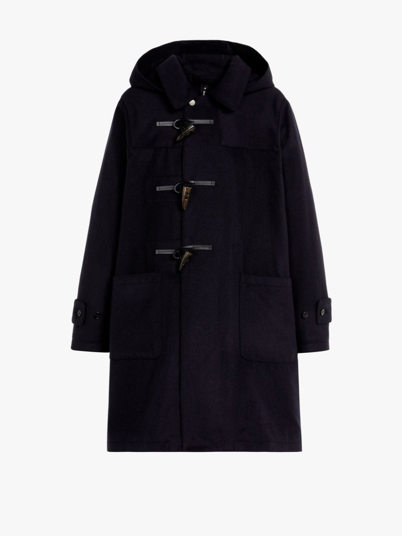 RAVENNA NAVY WOOL & CASHMERE DUFFLE COAT | GMF-305 7