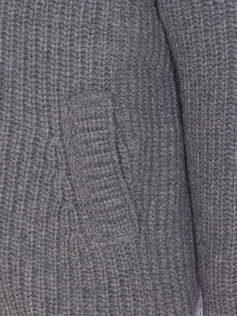 hooded knitted padded jacket - 3