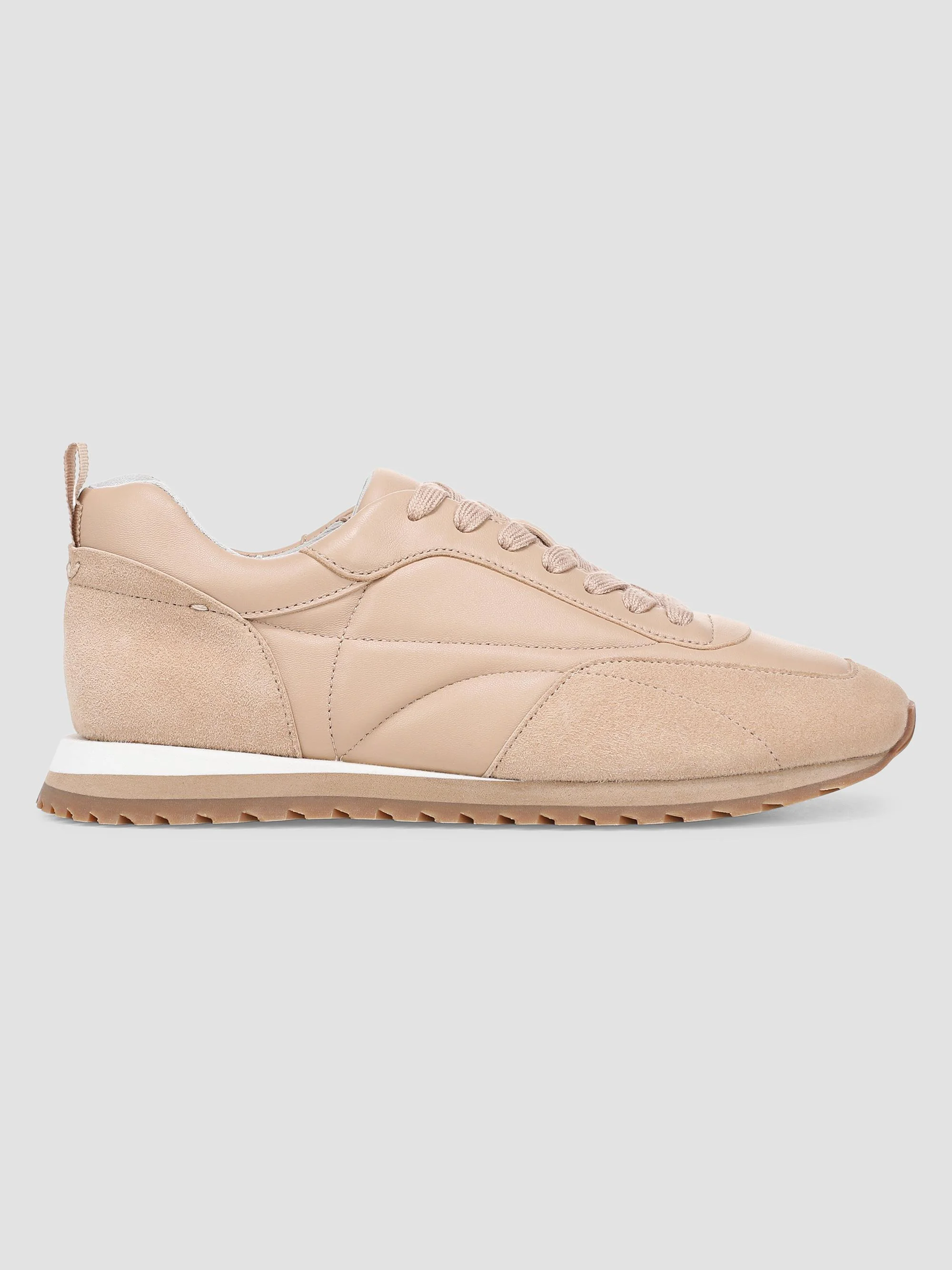 Women's Sophia Leather Low-Top Sneakers - Shortbread - 1