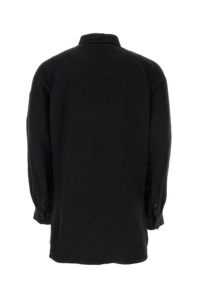 Yohji Yamamoto Black linen blend shirt outlook