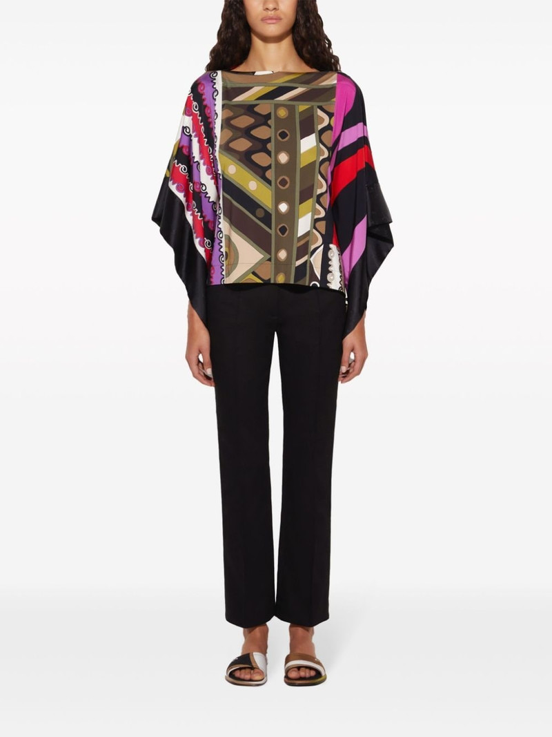 PUCCI patchwork-print kaftan top outlook