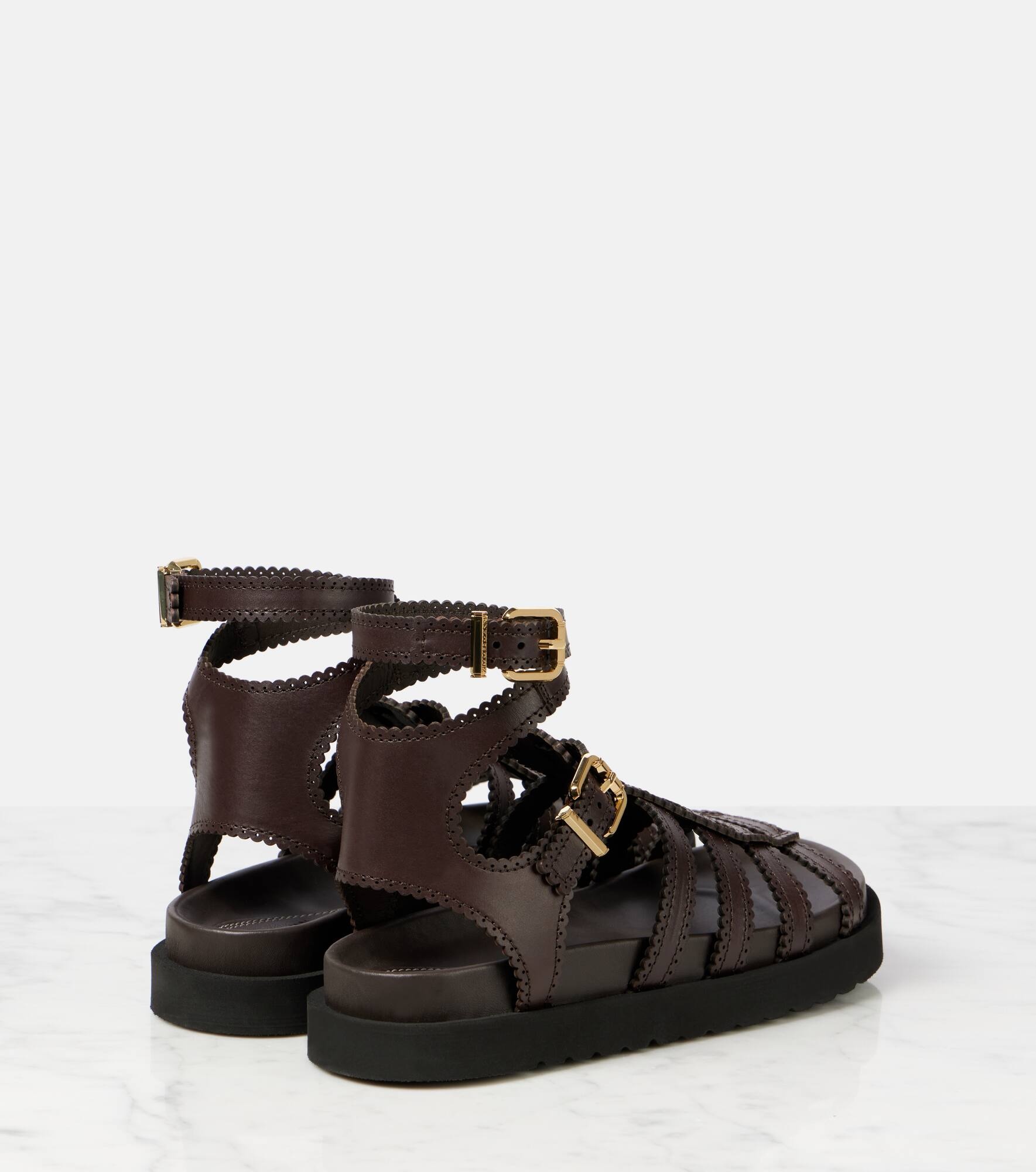 Goldie leather gladiator sandals - 2