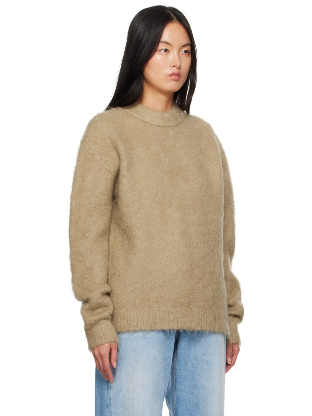 Beige Crewneck Sweater - 2