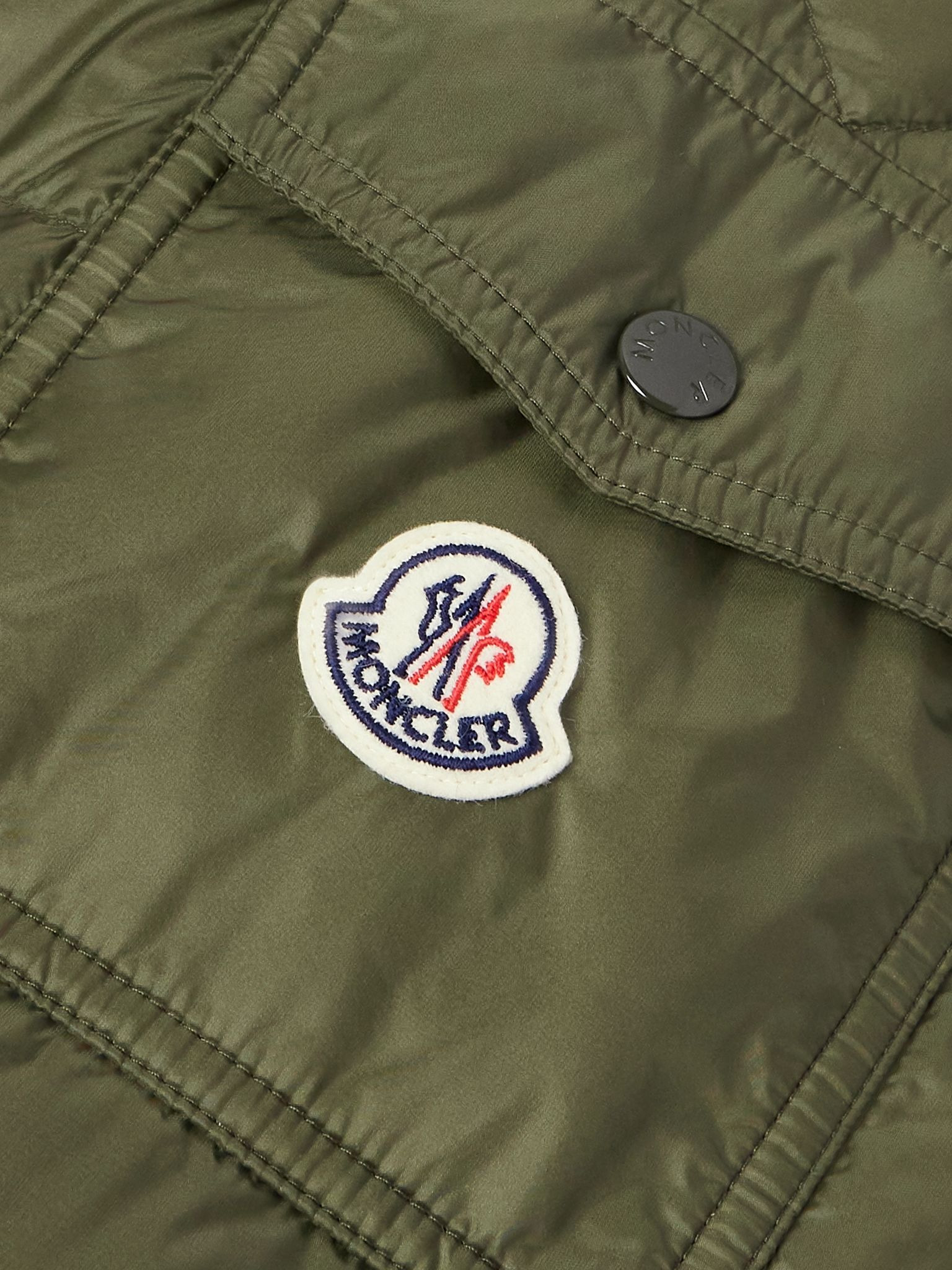 Najan Logo-Appliquéd Quilted Shell Hooded Down Jacket Green - 5