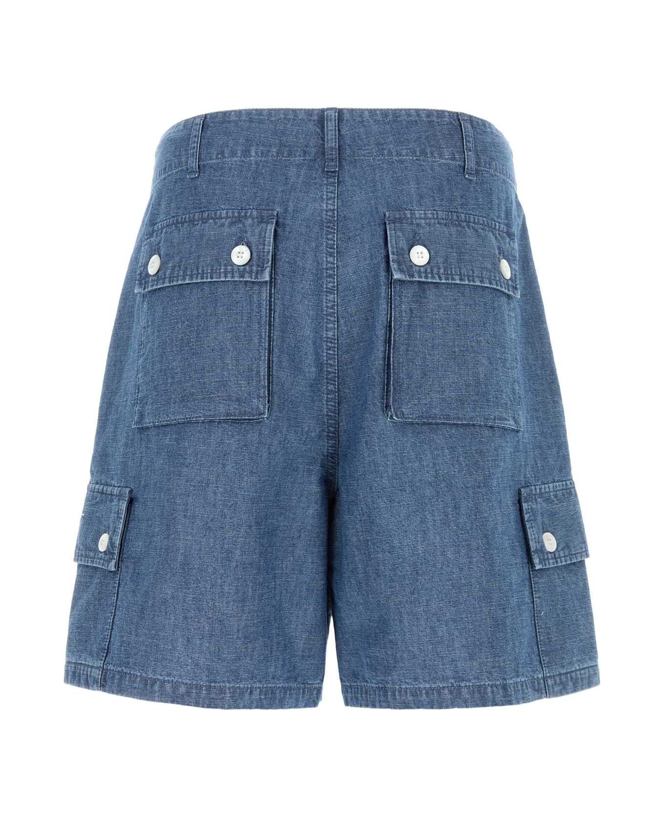 Denim Bermuda Shorts - 2