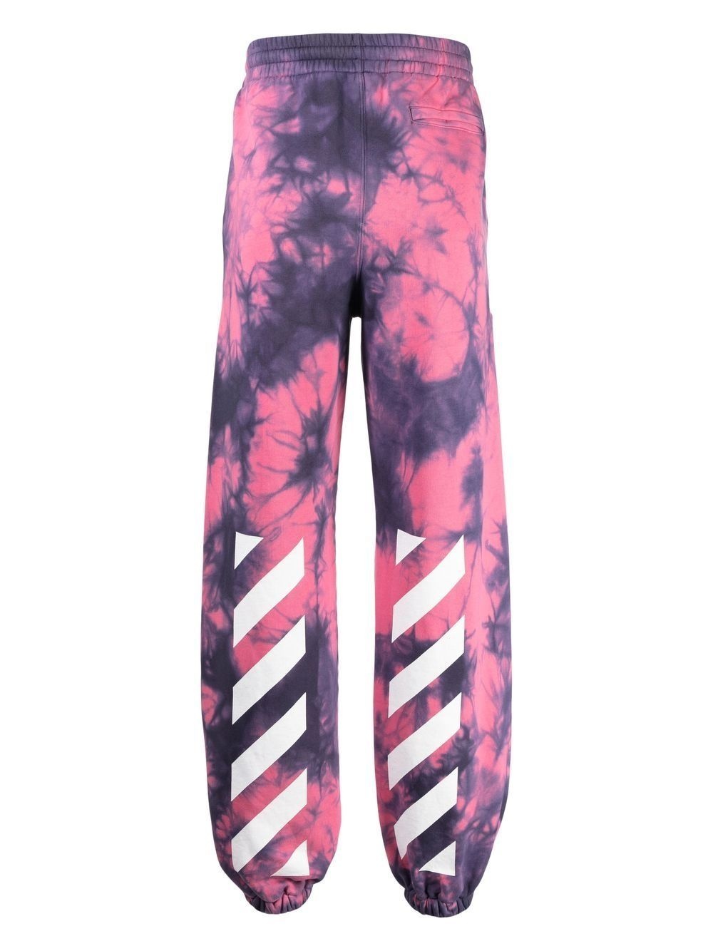 Diag-Stripe tie-dye track pants - 2
