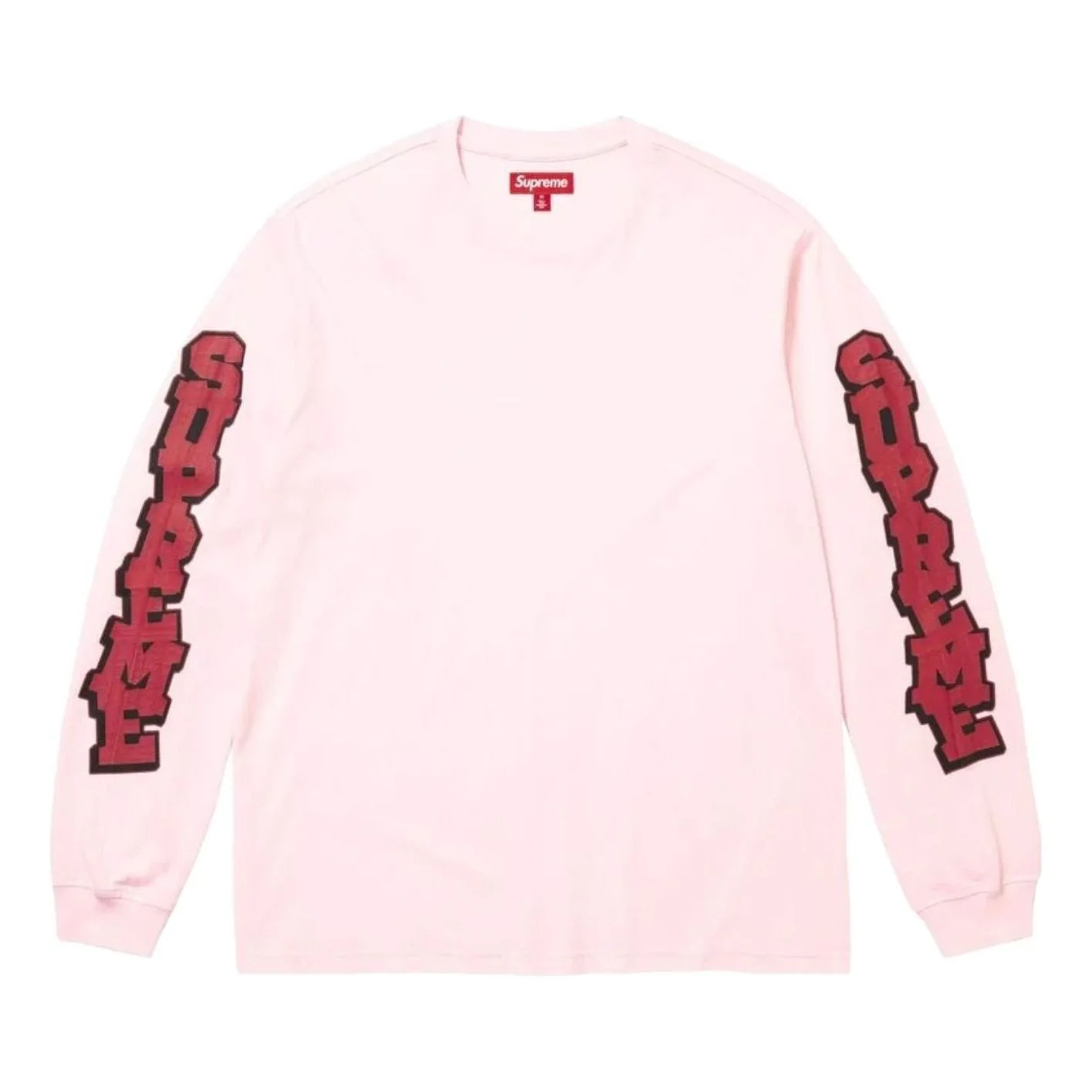 Supreme SS26 Cracked Sleeve L/S T-Shirt 'Washed Pink' SUP-SS26-042-PNK - 1