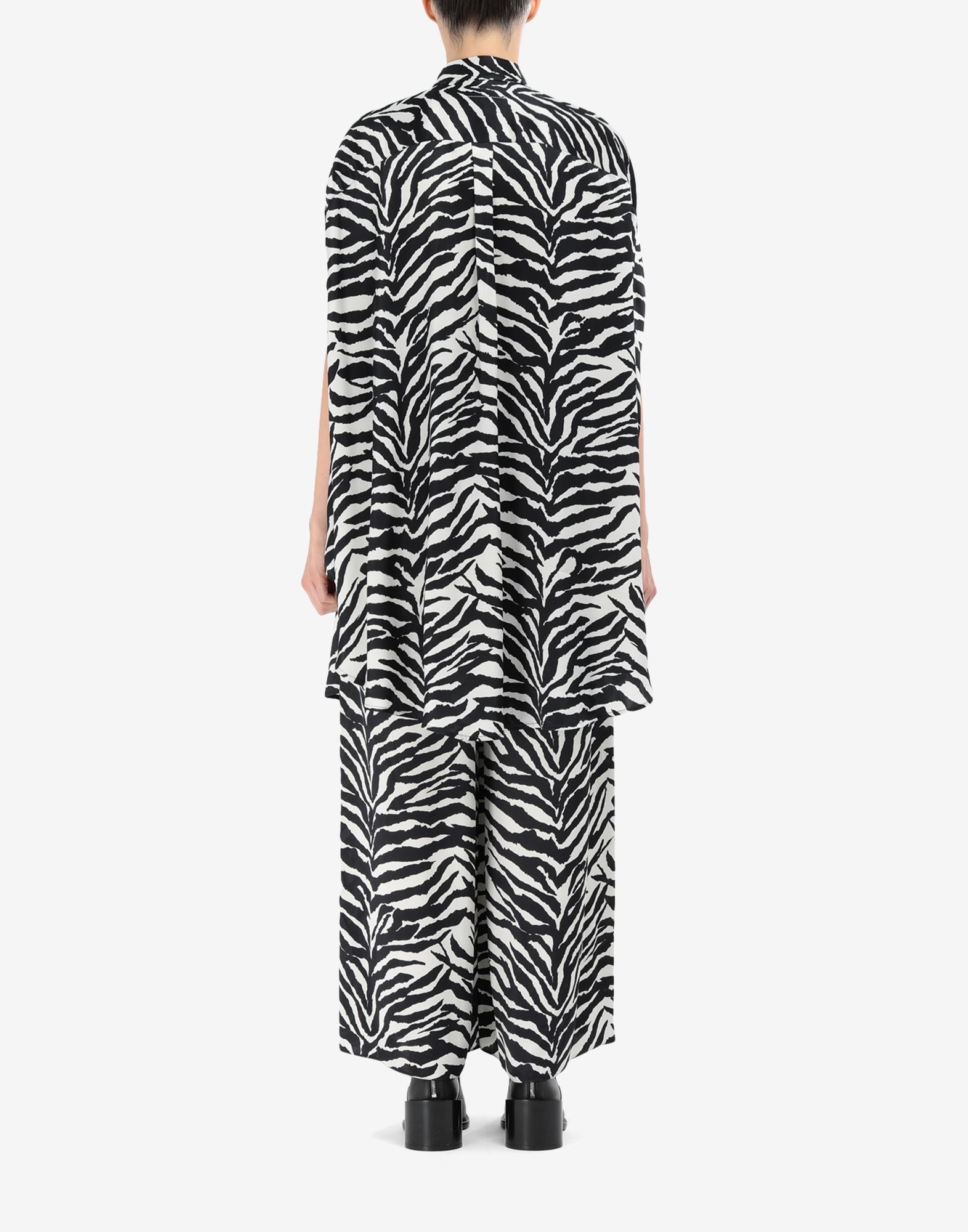 Circle zebra shirt-dress - 4